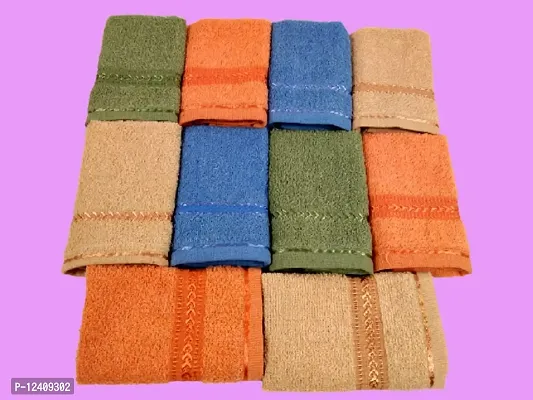 Kanika Combo 1229 Handkerchief Multicolor Towel Hand Face FUR Towel Handkerchiefs Bathroom Towel Men or Women Accessories Handkerchiefs (PACK OF 10)-thumb5