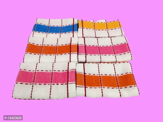 KALPANA Combo 1715 Handkerchief Multicolor Towel Hand Face Fur Towel Handkerchiefs Bathroom Towel Men OR Women Accessories Handkerchiefs (PACK OF 6)-thumb5