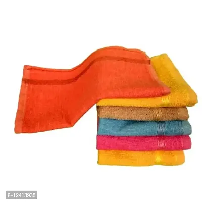 USEME 5281 hand towels HANDKERCHIEF 100% Cotton Face Hanky, Face Towel, Handkerchiefs Multicolor (PACK OF 6)-thumb0