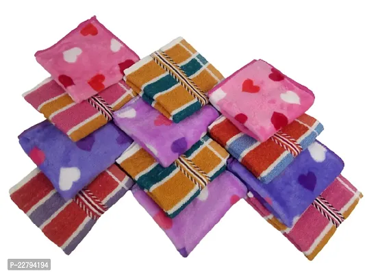 Gargi Women or Girls Multicolor Handkerchief Pocket Squares.(Pack of 12).