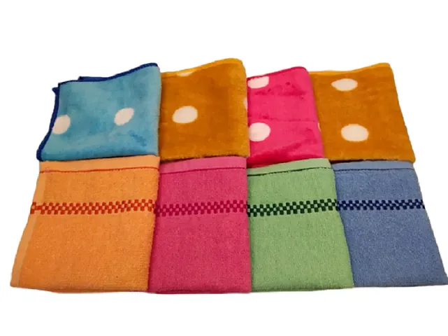 Women Girls Rumal Handkerchief Pocket square, Soft Face Towel (Pack of 8)