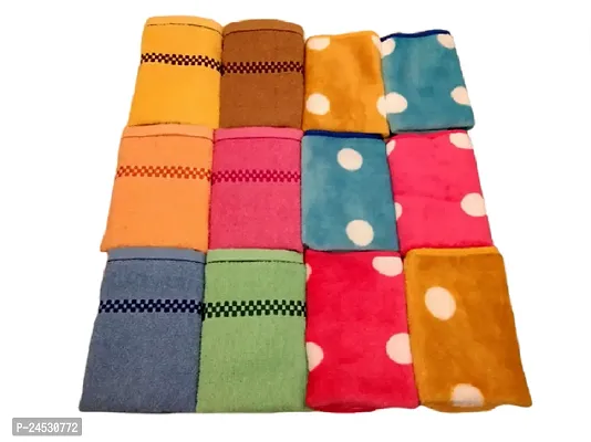 Women Girls Rumal Handkerchief Pocket square, Soft Face Towel (Pack of 12)