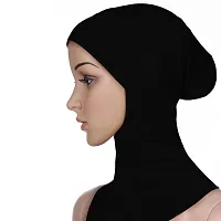 Nazneen Stretchable Under Hijab Ninja cap (Black)-thumb1