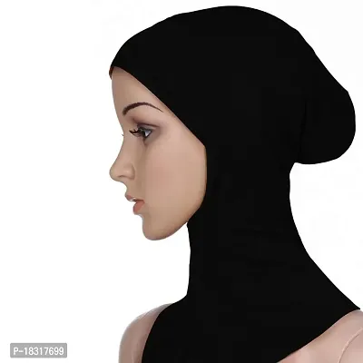 Nazneen Stretchable Under Hijab Ninja cap (Black)-thumb2