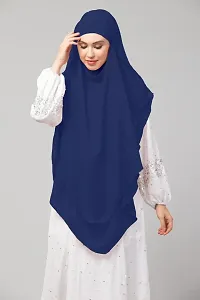 Nazneen Navy Triangle tow layers tie at back Ready to wear Hijab cum Naqab-thumb3