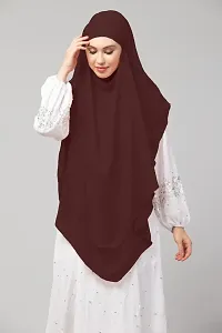 Nazneen Brown Triangle tow layers tie at back Ready to wear Hijab cum Naqab-thumb3