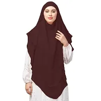 Nazneen Brown Triangle tow layers tie at back Ready to wear Hijab cum Naqab-thumb4