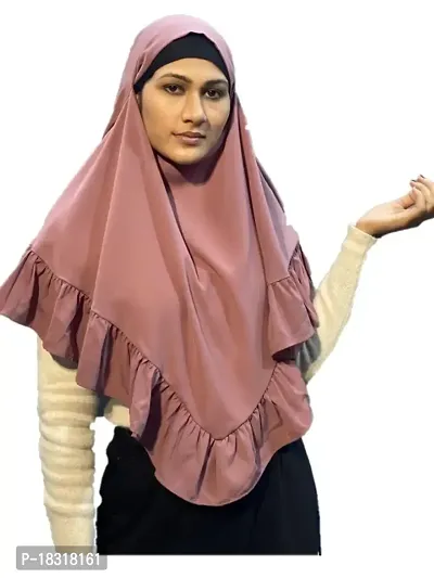 Nazneen triangle all-around frill tie at back head ready to wear Hijab cun Naqab-thumb0