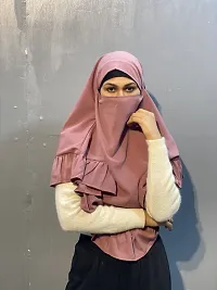 Nazneen triangle all-around frill tie at back head ready to wear Hijab cun Naqab-thumb1