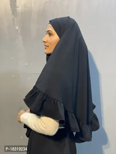 Nazneen triangle all-around frill tie at back head ready to wear Hijab cun Naqab-thumb3