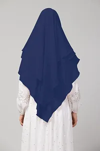 Nazneen Navy Triangle tow layers tie at back Ready to wear Hijab cum Naqab-thumb2