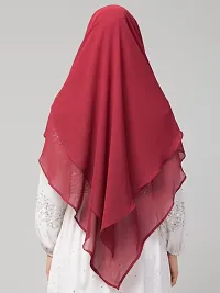 Nazneen Maroon Triangle tow layers tie at back Ready to wear Hijab cum Naqab-thumb4