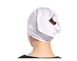 Women's Tube Hijab Bonnet Cap Under Scarf Pullover (White)-thumb2