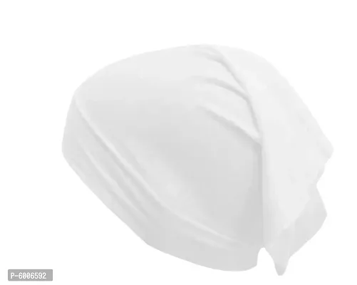 Women's Tube Hijab Bonnet Cap Under Scarf Pullover (White)-thumb4