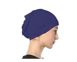 Women's Tube Hijab Bonnet Cap Under Scarf Pullover (Navy Blue)-thumb1