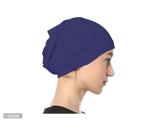Women's Tube Hijab Bonnet Cap Under Scarf Pullover (Navy Blue)-thumb2