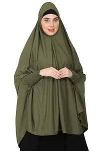 Nazneen stretchable Jeresy smoking at  sleeve  Jilbab cum prayer khimar  Hijab-thumb1