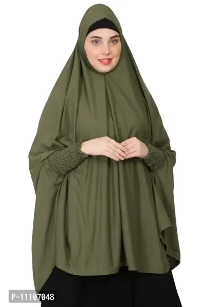 Nazneen stretchable Jeresy smoking at  sleeve  Jilbab cum prayer khimar  Hijab-thumb2
