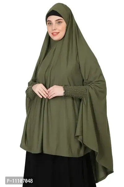 Nazneen stretchable Jeresy smoking at  sleeve  Jilbab cum prayer khimar  Hijab-thumb3