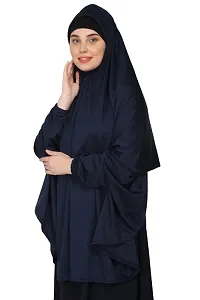Nazneen stretchable Jeresy elastic at wrist with sleeve  Jilbab cum prayer khimar  Hijab-thumb1