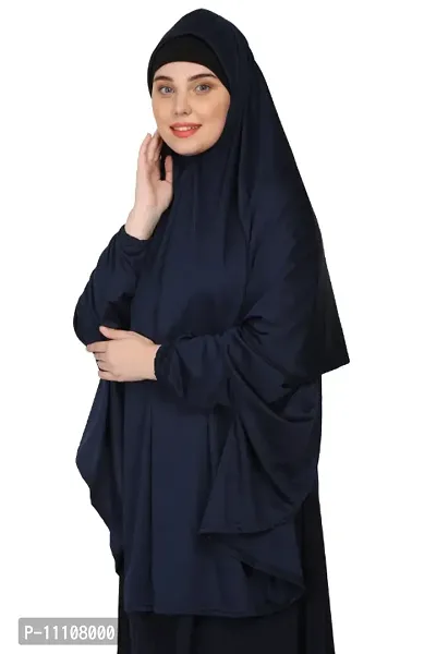Nazneen stretchable Jeresy elastic at wrist with sleeve  Jilbab cum prayer khimar  Hijab-thumb2