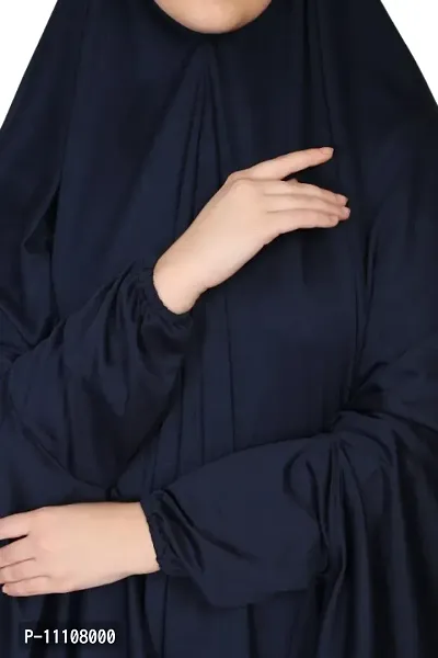 Nazneen stretchable Jeresy elastic at wrist with sleeve  Jilbab cum prayer khimar  Hijab-thumb5