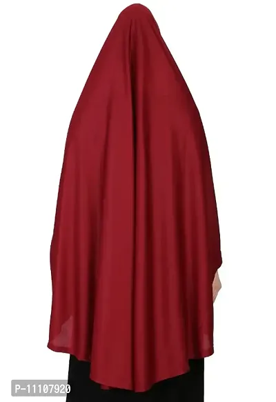 Nazneen stretchable Jeresy elastic at wrist with sleeve  Jilbab cum prayer khimar  Hijab-thumb2