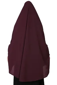 Nazneen Smoking sleeve instant ready to wear  Jilbab cum Khimer Hijab (WINE MATT KHIMAR)-thumb2