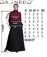 Nazneen Front open Contrast Embroidery Casual Abaya-thumb4