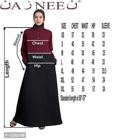 Nazneen Front open Contrast Embroidery Casual Abaya-thumb5