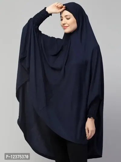 Nazneen stretchable Jersey smoking at  sleeve  Jilbab cum prayer khimar  Hijab-thumb3