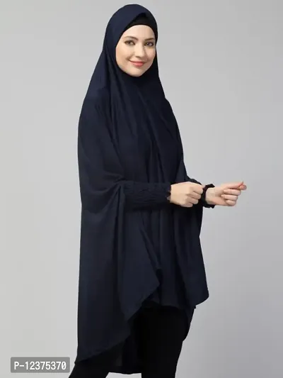 Nazneen stretchable Jersey smoking at  sleeve  Jilbab cum prayer khimar  Hijab-thumb5