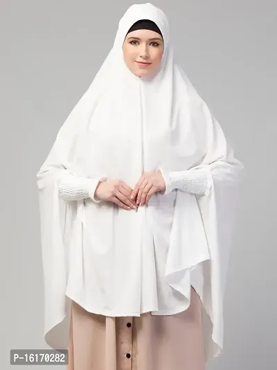 Nazneen stretchable Jersey smoking at  sleeve  Jilbab cum prayer khimar  Hijab-thumb0