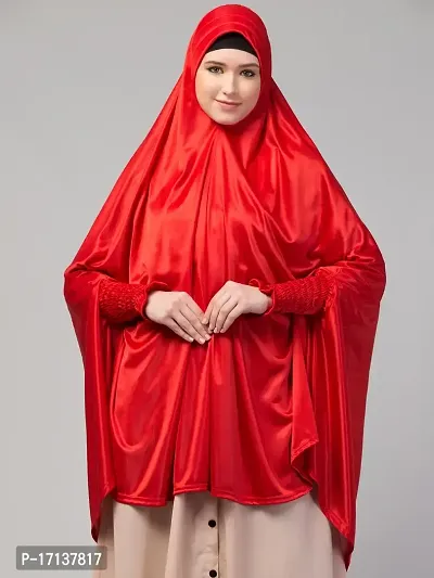 Nazneen stretchable smoking at wrist knee length Jilbab cum prayer khimar  Hijab-thumb0