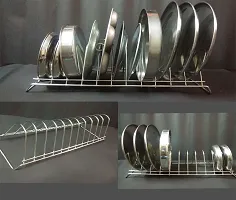 Stainless Steel Plate Rack/Stand [11 section]-thumb1