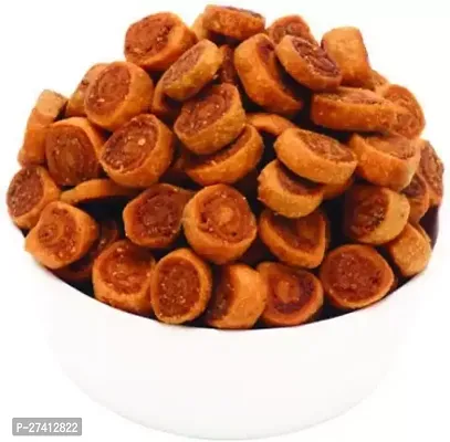 Bhakarwadi 500g | Crunchy, Light and Flavorful | Crispy  Tasty Healthy Snacks- Munchies | Delighful Taste