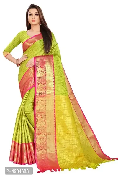 Beautiful Art Silk Jacquard Saree with Blouse piece