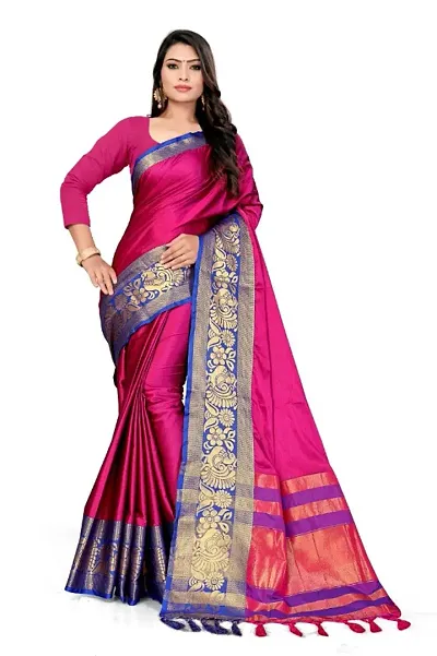 Beautiful Blend Saree With Blouse Piece