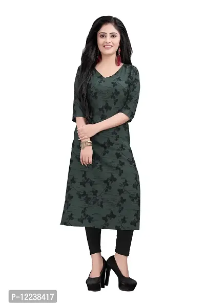 Stylish Crepe Printed Kurti For Women-thumb0