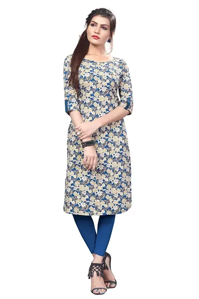 New Ethnic 4 You Women's Crepe Straight Kurta