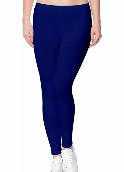 Stylish Cotton Solid Leggings for Women