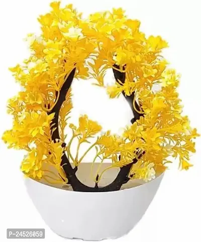 Artificial Plant For Home Decoration Pair Set Of 1 Small Table Plant For Office ,Balcony ,Dining Table Yellow Colour Plant Real Look Grass Best Product For Gift. Yellow Carnations Artificial Flower With Pot (10 Inch, Pack Of 1, Flower With Basket)-thumb0