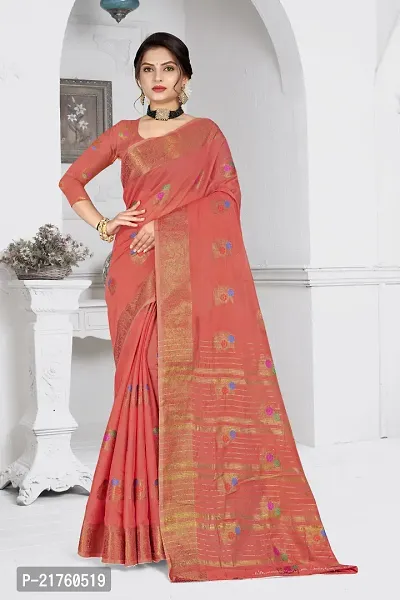 Fancy Cotton Silk Saree with Blouse Piece for Women