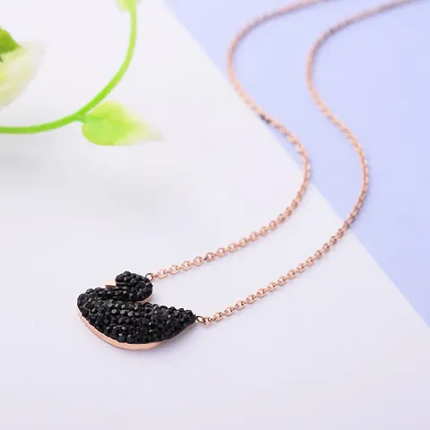 Stylish Stainless Steel American Diamond Necklaces