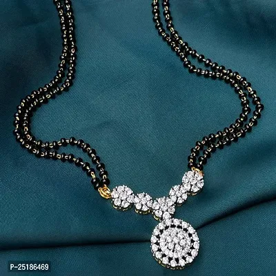 18 K DIAMOND GOLD-PLATED BOLLYWOOD STAYLE SHORT MANGALSUTRA