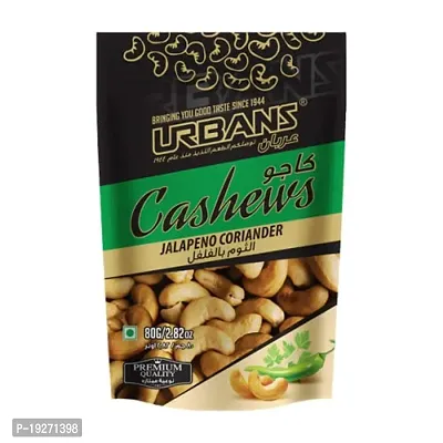 URBANS Jalapeno Coriander + Green Chilly + Barbeque Blend Pack of 3Pcs Flavor Cashew Nuts (80g Each)-thumb4