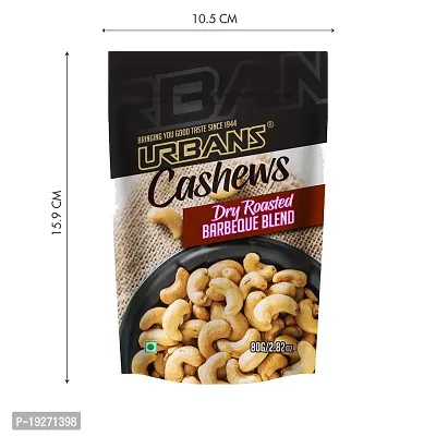 URBANS Jalapeno Coriander + Green Chilly + Barbeque Blend Pack of 3Pcs Flavor Cashew Nuts (80g Each)-thumb2