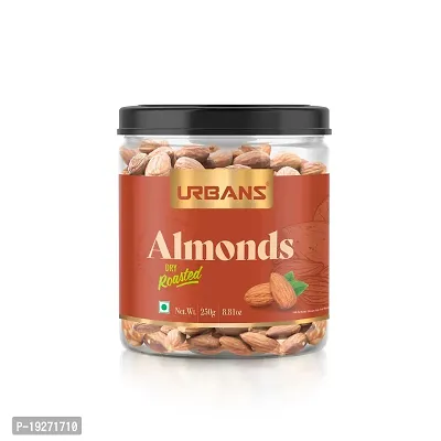 URBANS Roasted N Lightly Salted Almonds Dry Fruit (Healthy Snack) (250G)