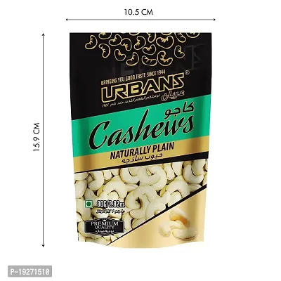 URBANS Natural Plain Cashew + Dry Roasted and Salted Almond + Salted Pista Combo Pack of 3Pcs Dry Fruits Nut Snacks (80g Each)-thumb5