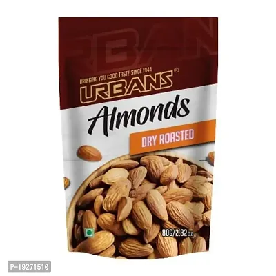 URBANS Natural Plain Cashew + Dry Roasted and Salted Almond + Salted Pista Combo Pack of 3Pcs Dry Fruits Nut Snacks (80g Each)-thumb4